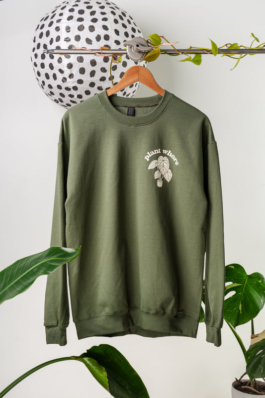 philodendron plant whore crewneck